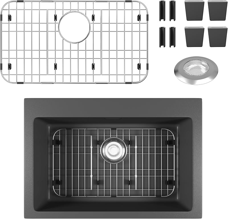 Protector fregadero acero inox 23x13" drenaje trasero