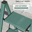 Escalera plegable aluminio 2 escalones antiderrap verde