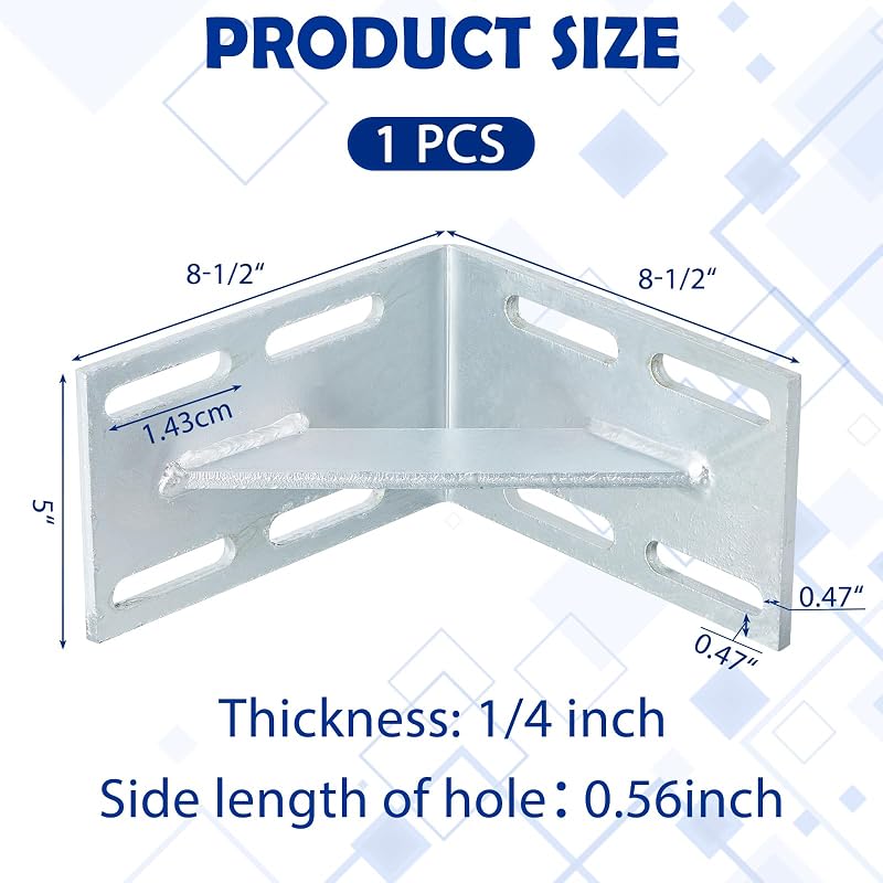 Hardware pérgola acero galvanizado 8.5x8.5x5"