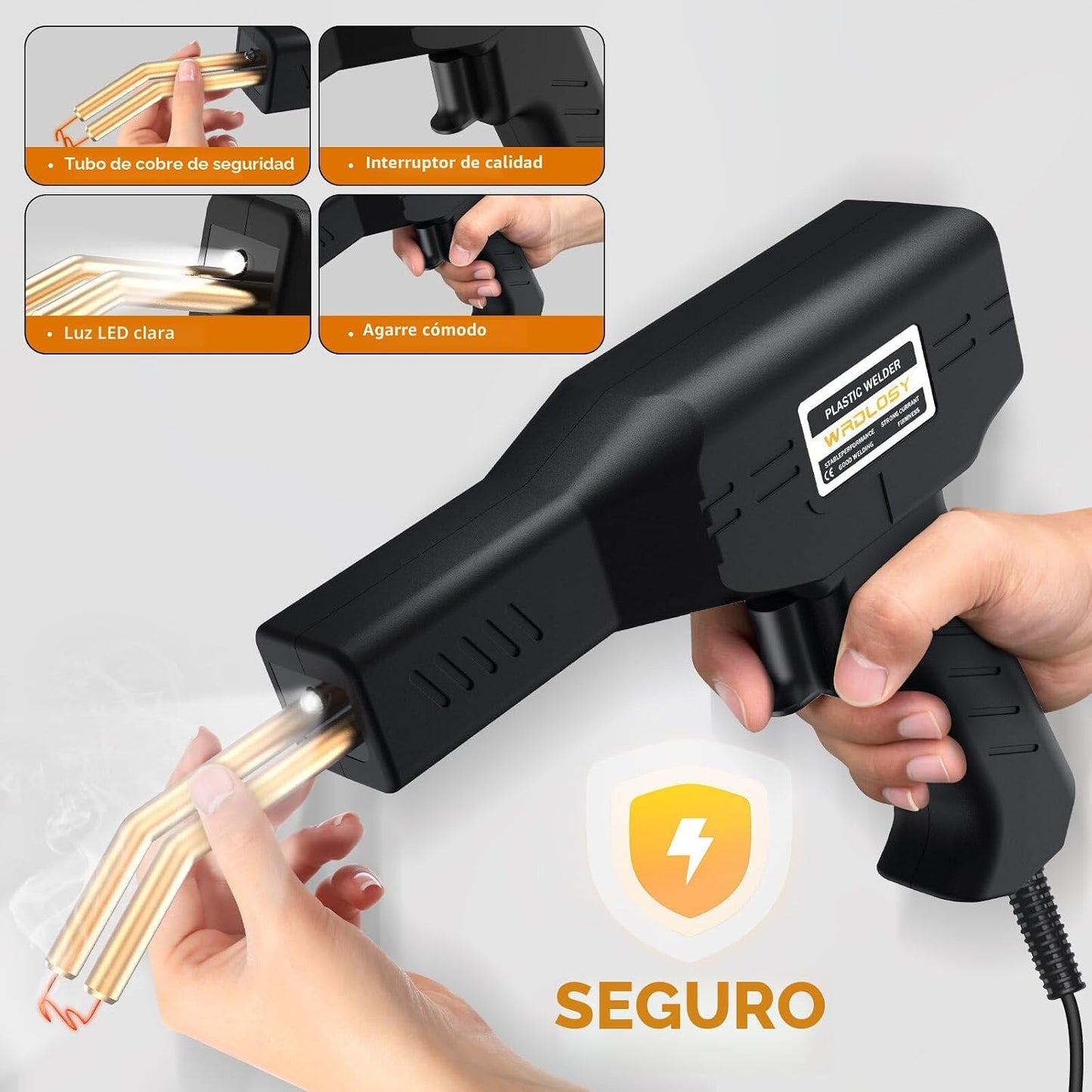 Soldador plástico 1200 grapas kit bricolaje