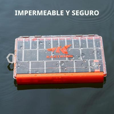 Caja aparejos pesca impermeable con divisores remov.