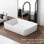 Fregadero baño 20pulg cerámica blanca 20x13.5pulg