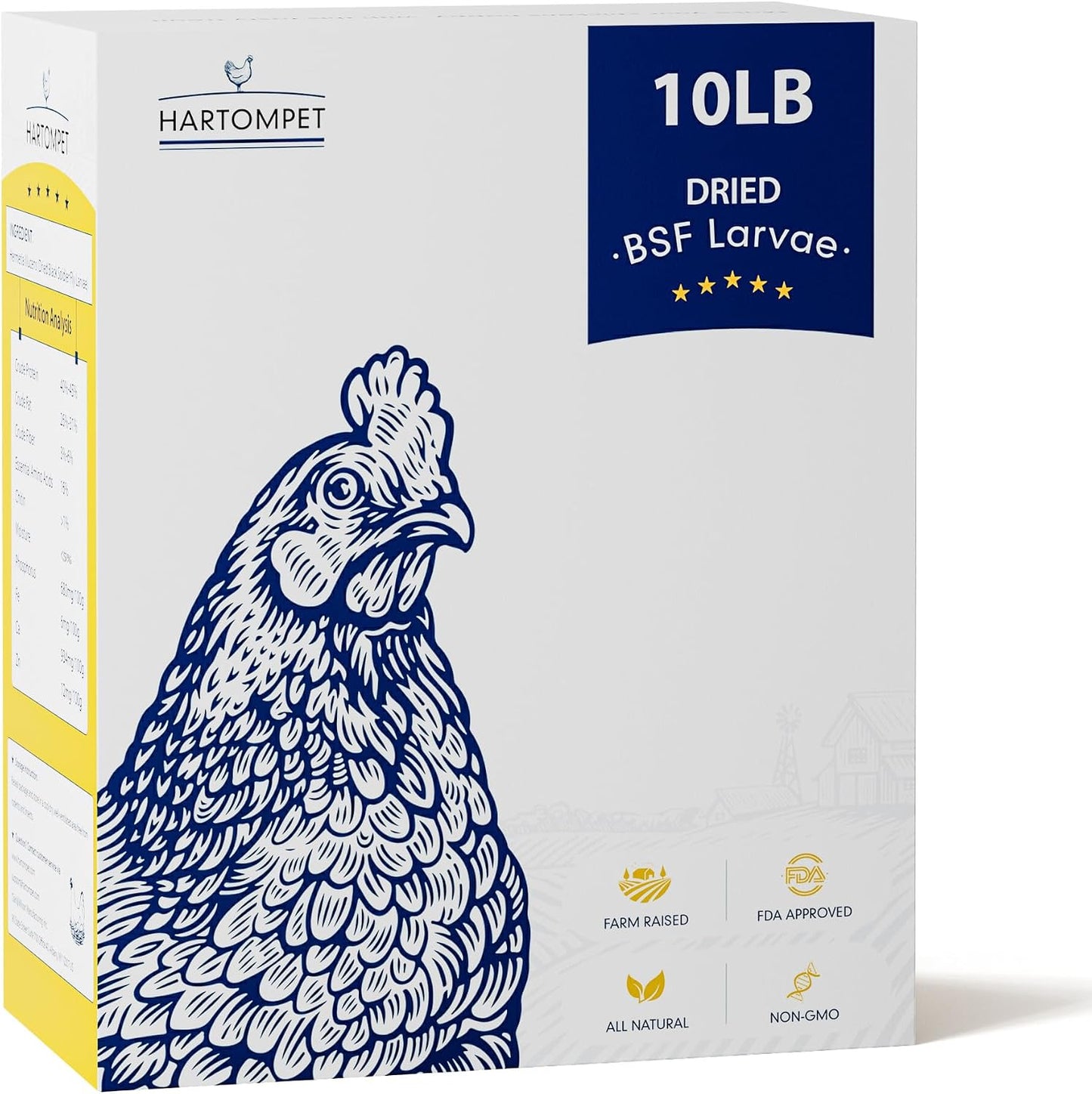 Alimento para gallinas ponedoras larvas secas 10lb
