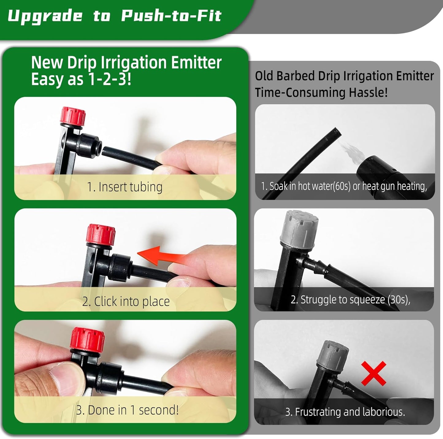 30 Emisores Riego Goteo 1/4" Ajustable 360 Grados