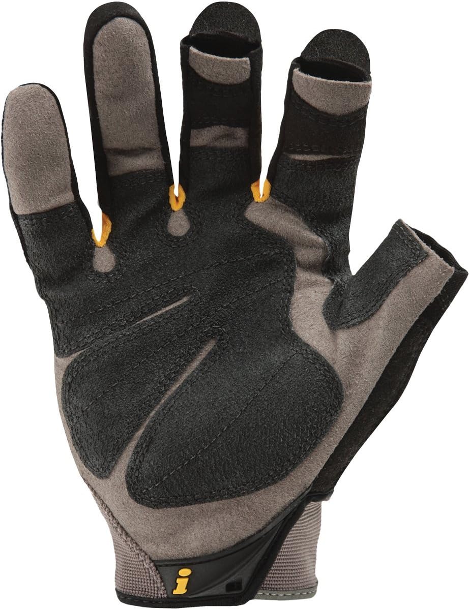 Guantes carpintero dedos abiertos duraderos FUG-03-M Gris/Negro