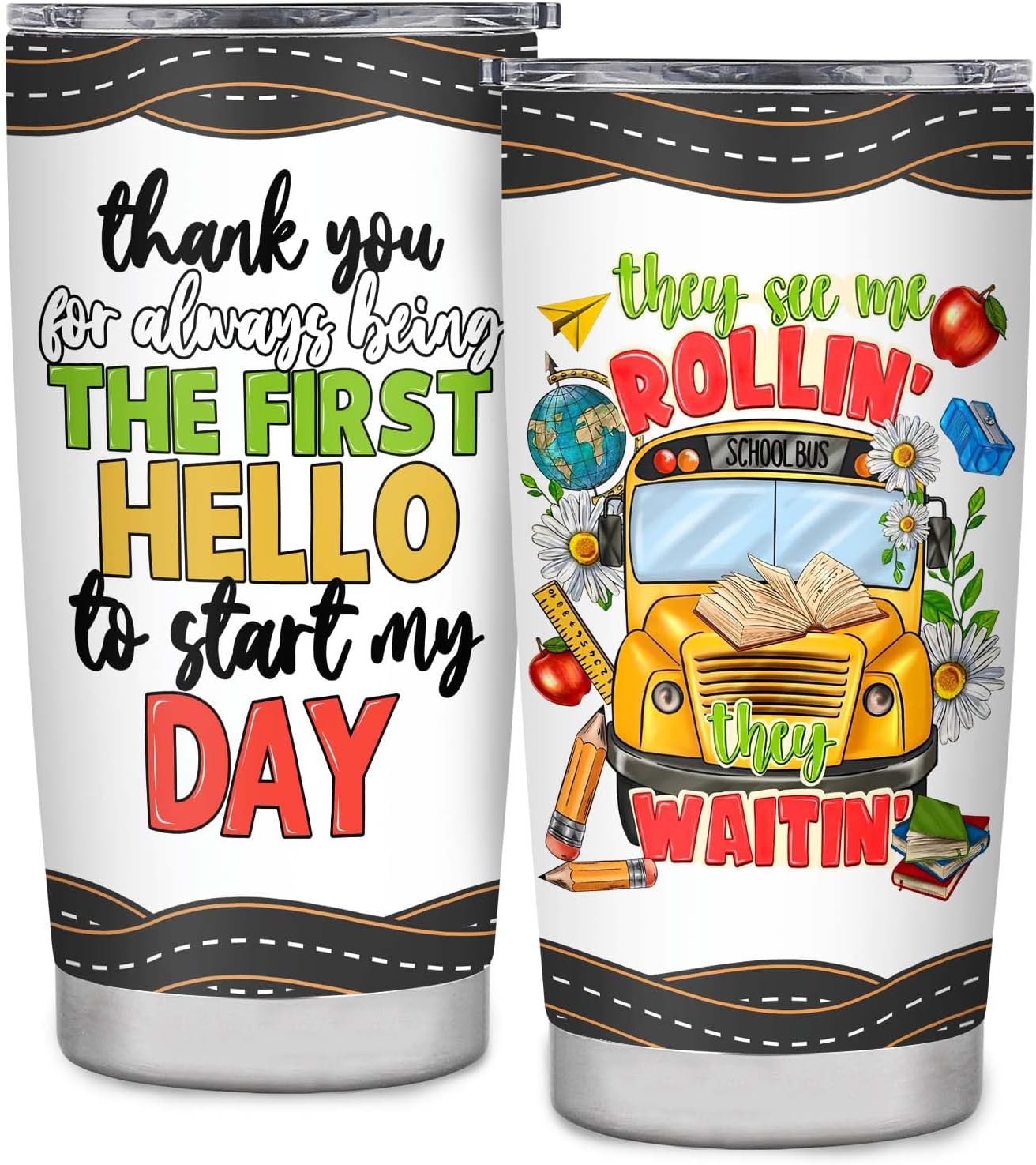 Vaso café viaje 20oz regalo conductor autobús escolar