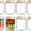 Frascos vidrio 16oz 8 Pzas con tapas albaricoque