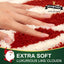 Tapete baño Navidad rojo extra suave antiderrap 20x32