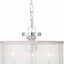 Candelabro 3 luces cromadas pantalla tambor para interiores