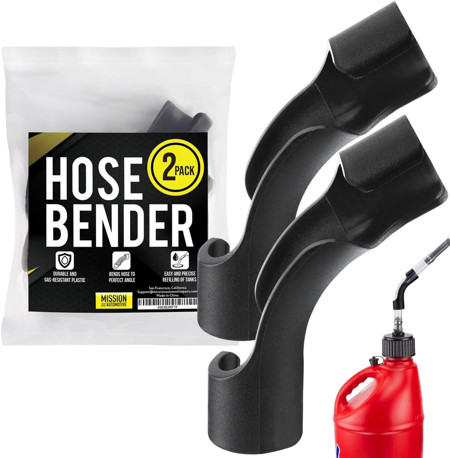 Doblador manguera combustible pack 2 negro resistente petróleo