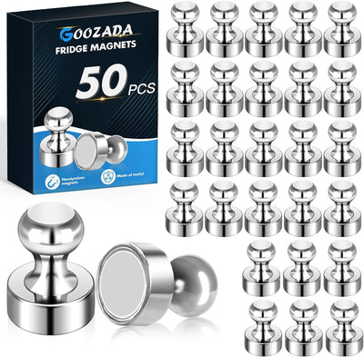 50 Pzas imanes plateados para pizarra nevera oficina