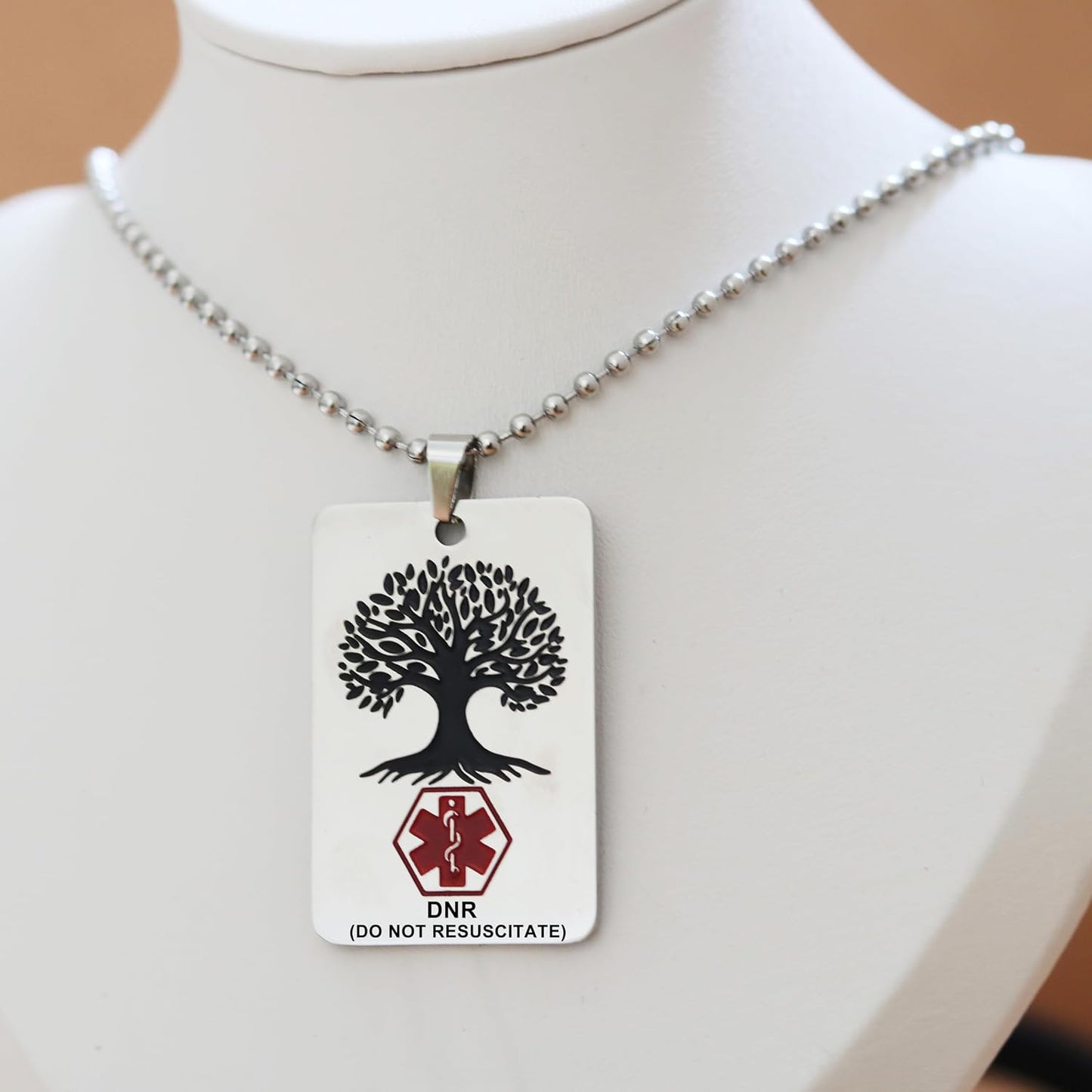 Collar alerta médica acero inox personalizable