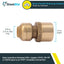 Adaptador FNPT 3/8x1/2 pulg latón para PEX cobre CPVC