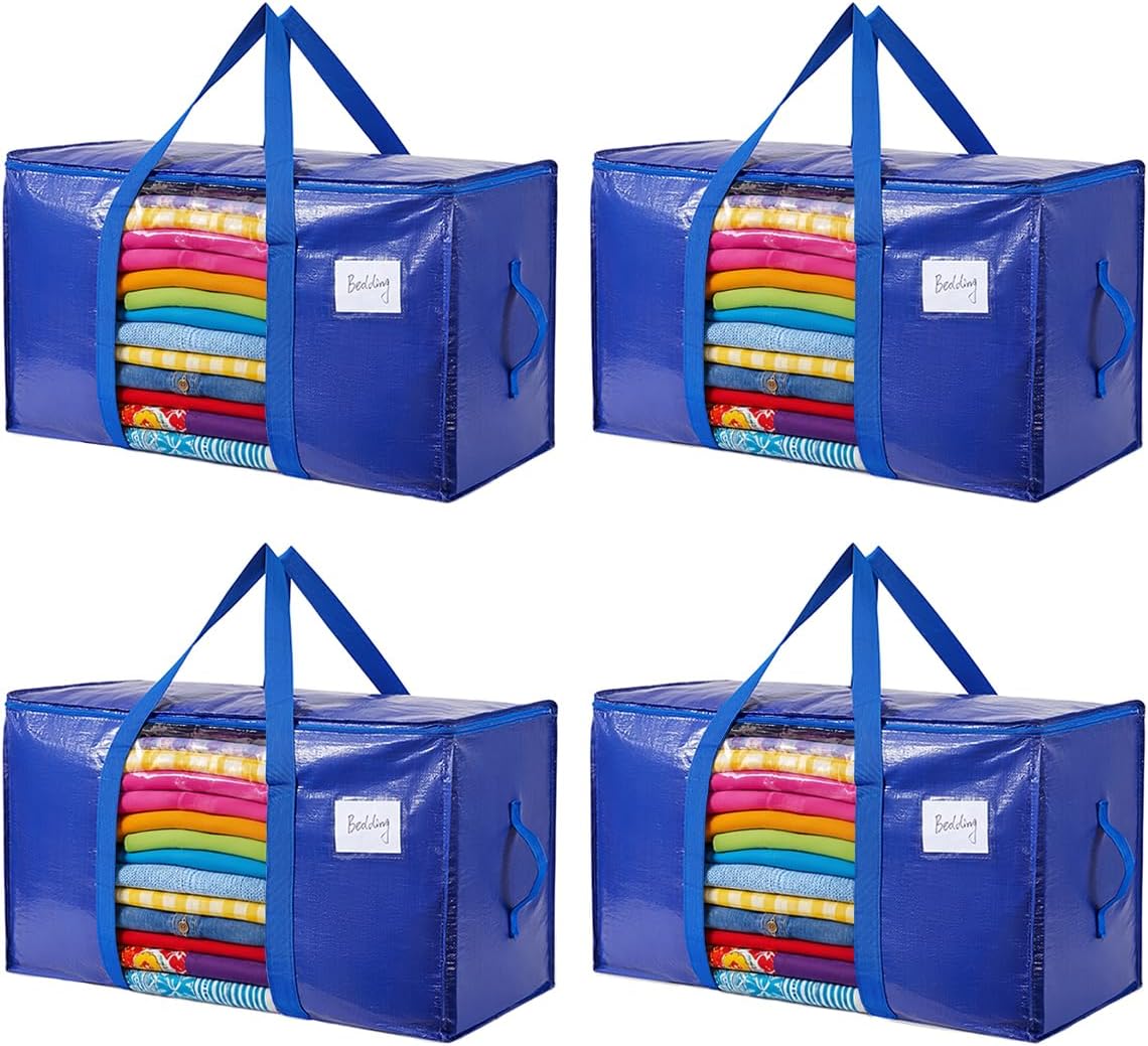 4 Pzas Bolsas Mudanza Resistentes Almacenamiento Grande