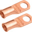 2 Terminales Anillo 4 AWG 5/16pulg Pernos de Cobre UL