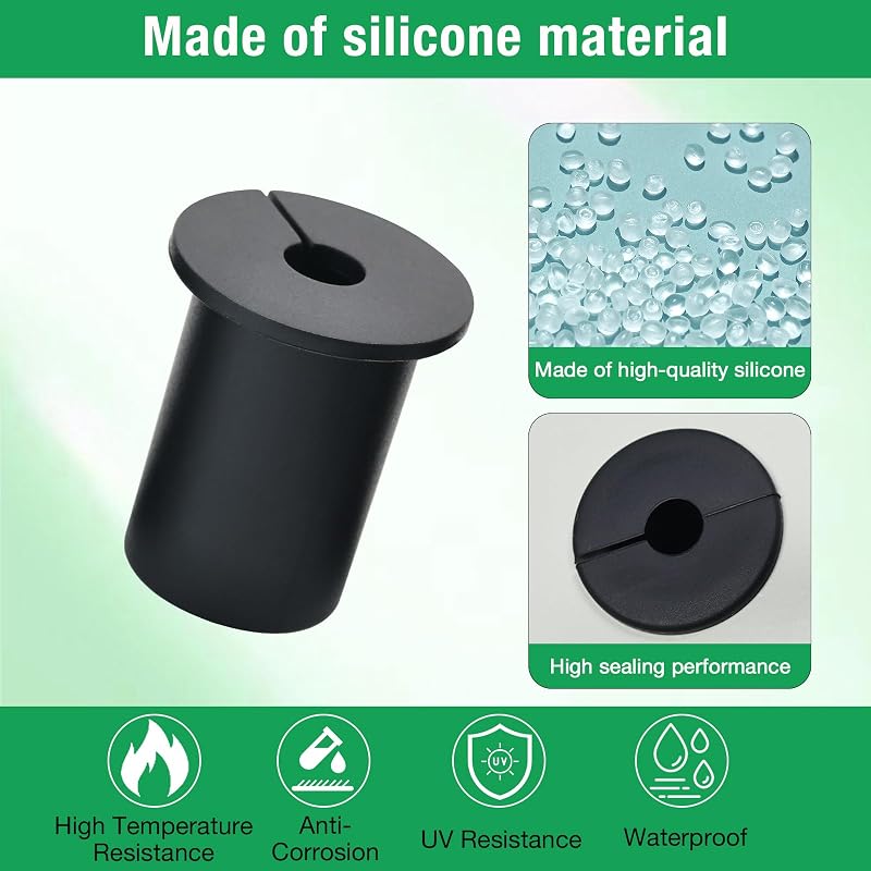 6 Pzas Ojales Silicona 1.5pulg Impermeables Cables