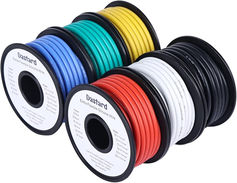 Cable silicona flexible 12 AWG 60 ft coche