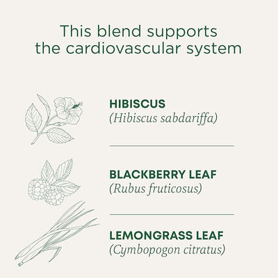 Té hibisco orgánico para sistema cardiovascular 16 bolsas