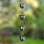 Cadenas lluvia aluminio martillado extensión 3ft decorativa