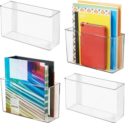 Contenedor adhesivo organizador 4 pzas transparente cocina baño