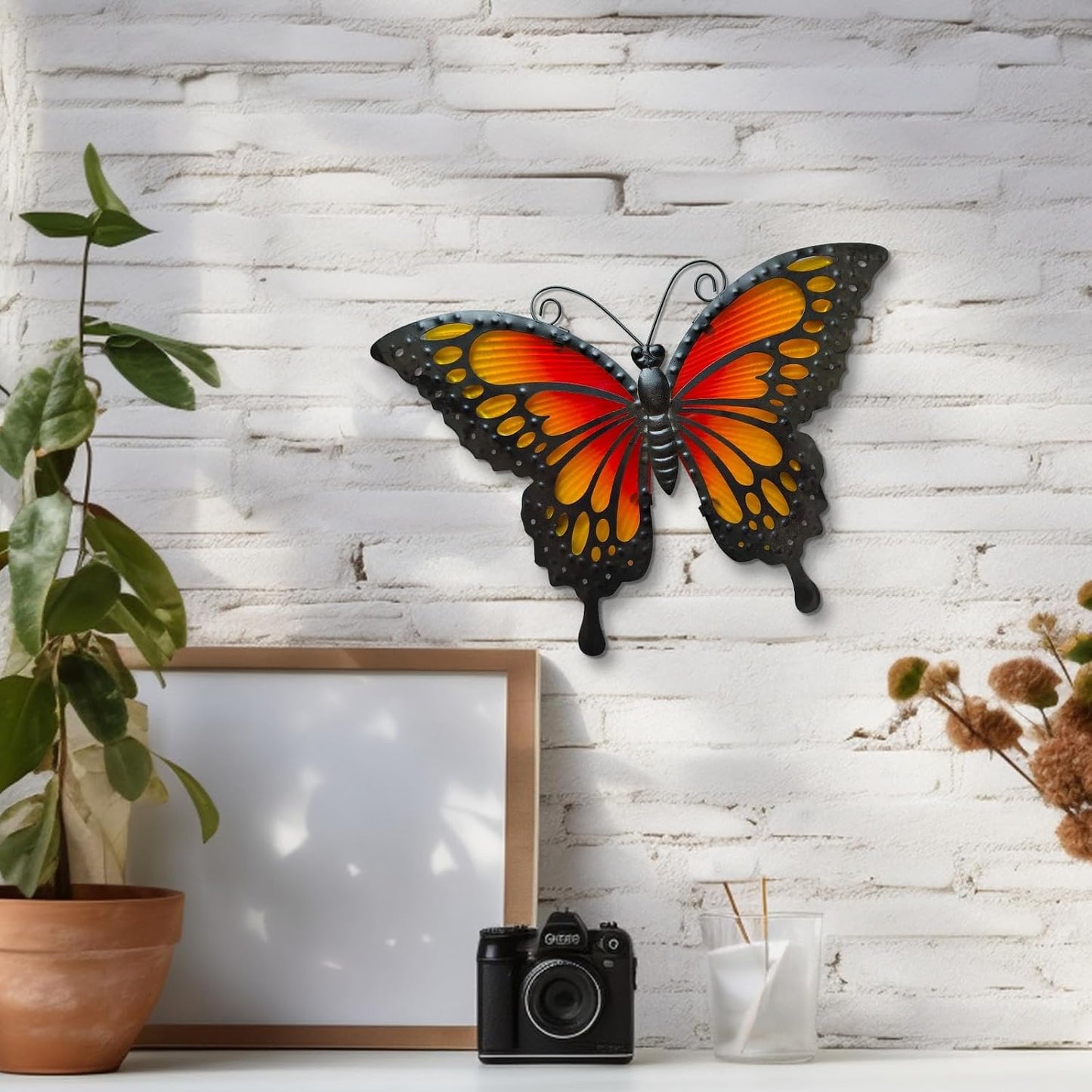 Decoración pared mariposa metal para interiores y exteriores