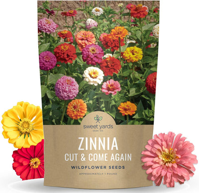 Bolsa 1lb semillas Zinnia elegans flores plantar