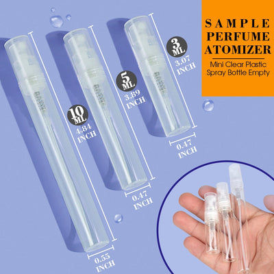 60 Botellas Spray Plástico Transparente Recargable Viaje
