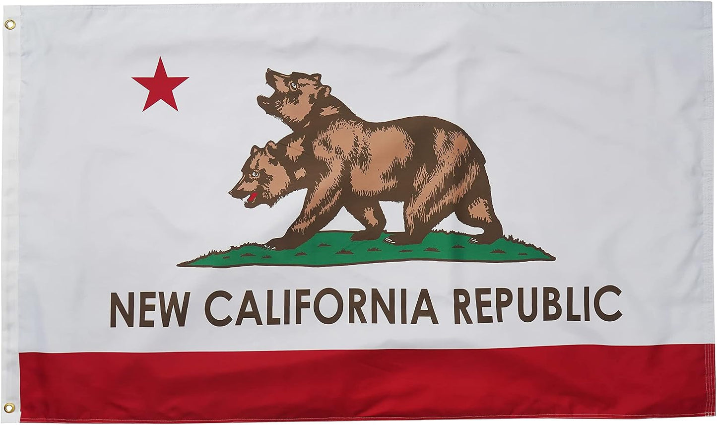 Bandera California doble cara 3x5ft con ojales latón