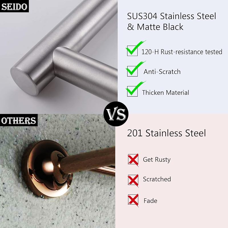 Toallero anticaída acero inox 21.4" níquel cepillado