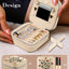 Joyero viaje organizador joyas con espejo flor moderno