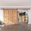 Kit rieles puerta corrediza granero 14ft polea recta
