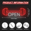 Letrero neón abierto para gimnasio LED rojo