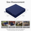 Cojín asiento patio 19x19x3pulg impermeable con asa y lazo