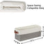 Canastas almacenamiento tela 15x6x5.5pulg inodoro 2pzas blanco