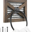 Toallero baño granja metal galvanizado y madera marrón