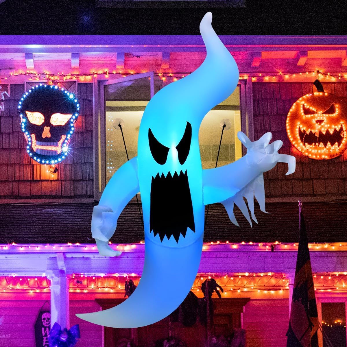 Fantasma inflable Halloween 6ft con LED