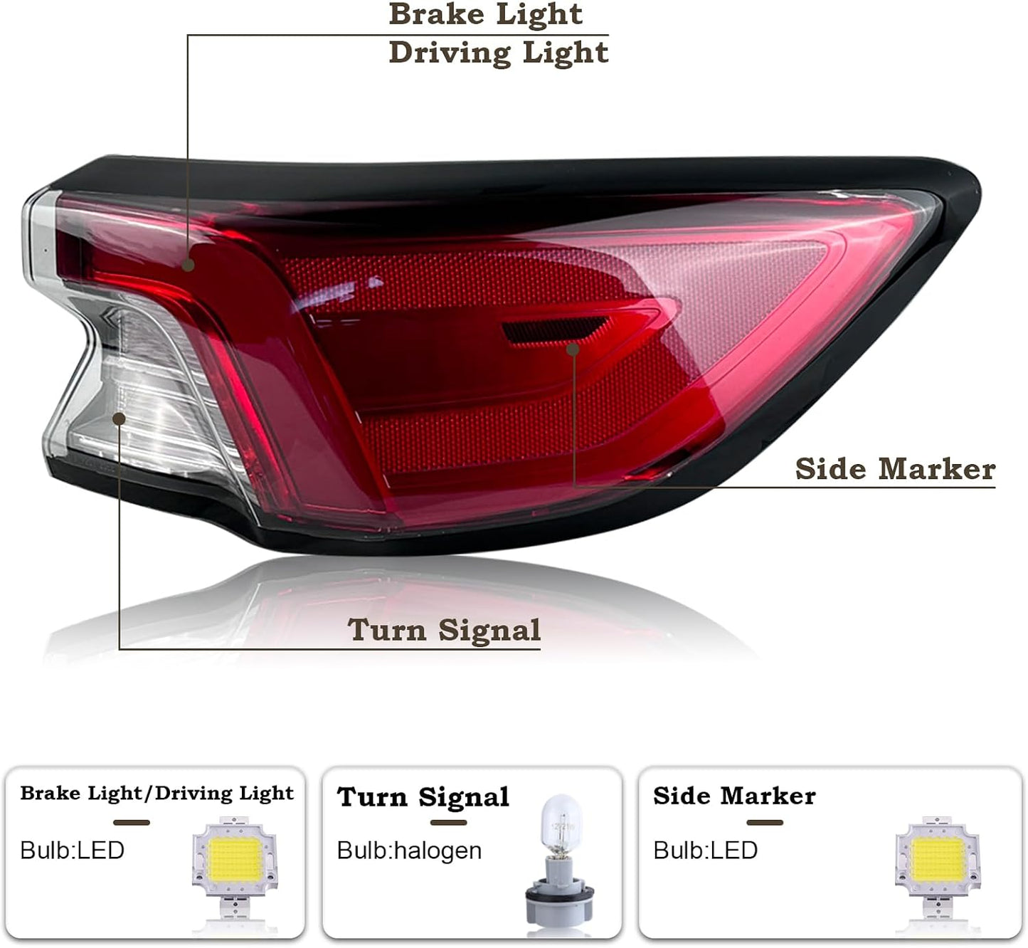 Luz trasera derecha Ford Escape con bombillas LJ6Z13404E