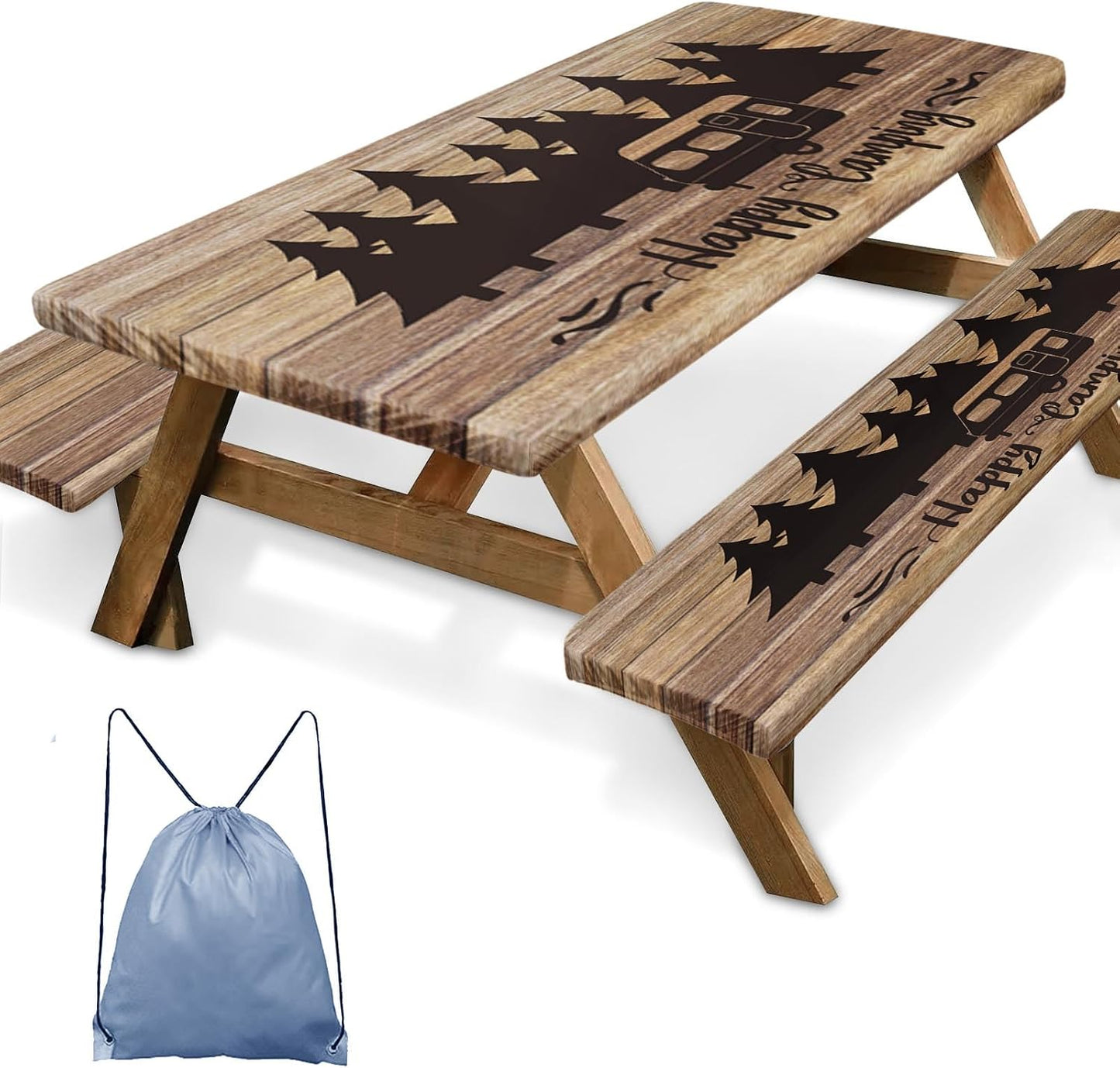 Funda mesa picnic con bancos elásticos 72pulg 3 Pzas