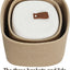 3 Pzas Cestas Almacenamiento Tejidas Anidables Beige