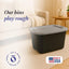 Contenedor plástico 10gal negro/plateado apilable