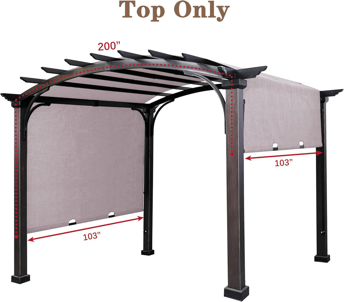 Toldo repuesto para pérgola Lowe's Allen 10x10 pies marrón