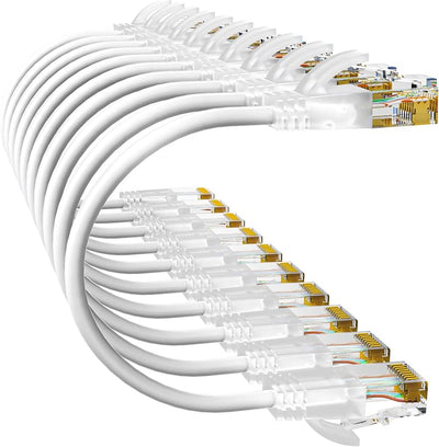 Cables parche Cat6a 1pie 10pzas delgados flexible 550MHz