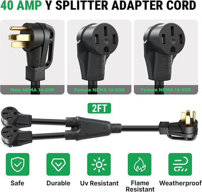 Cable divisor NEMA 14-50P a 2x NEMA 14-50R
