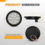 Luz trasera redonda 4" para remolque 12 LED ámbar IP67