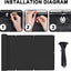 Pantalla privacidad balcón 3x10ft negro UV resistente