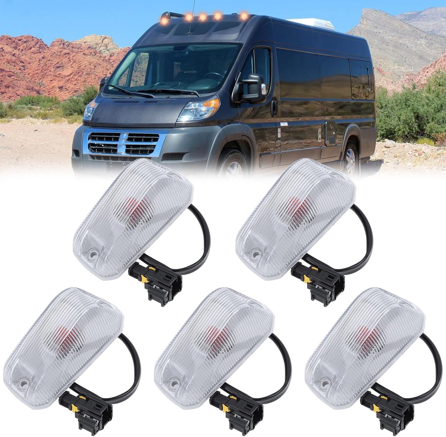 5 Pzas Luces Techo Cabina Dodge Ram ProMaster 14-26