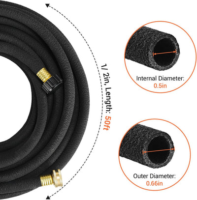 Kit manguera jardín 50ft 1/2pulg conectores latón goma