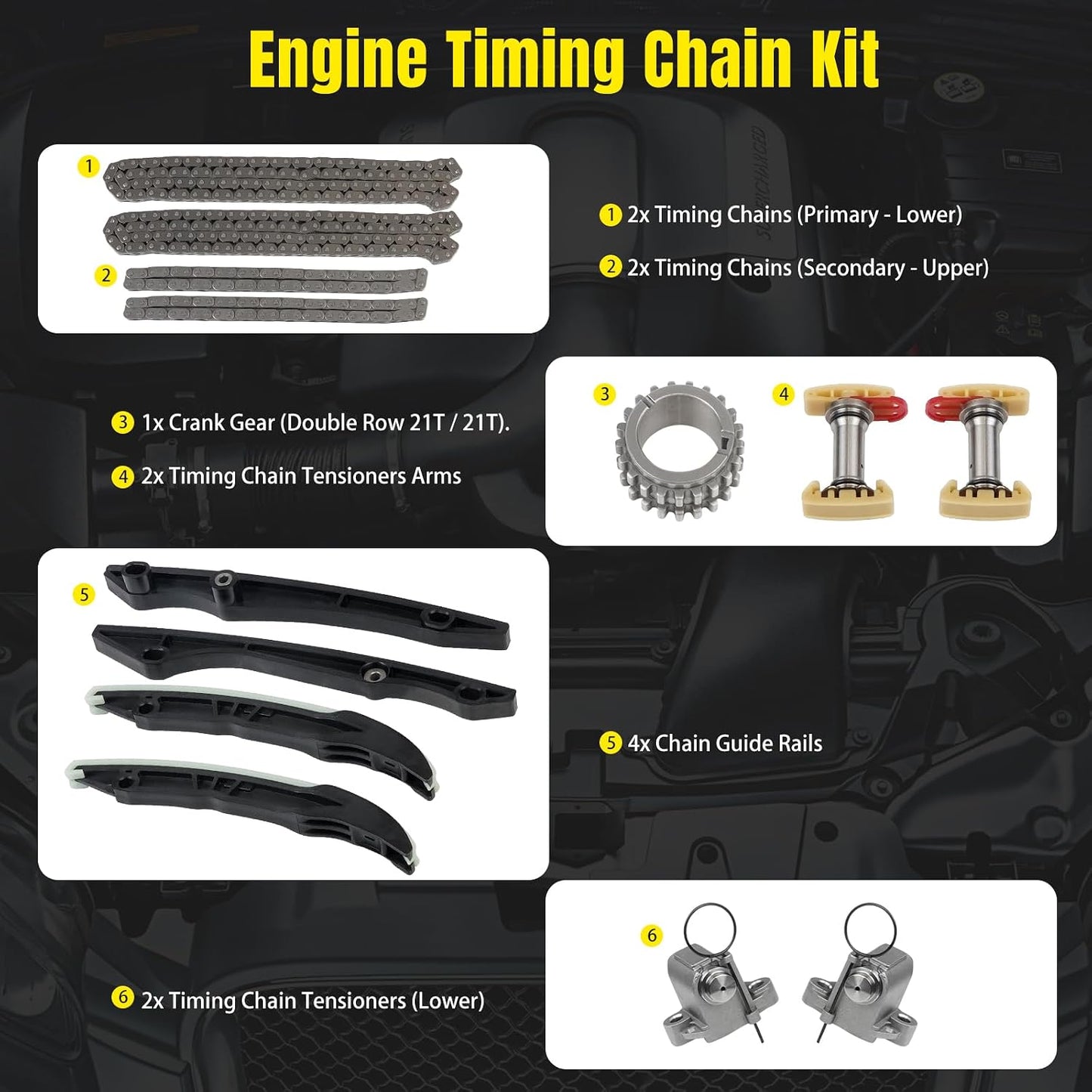 Kit cadena distribución comp Ford F150 Mustang 11-15