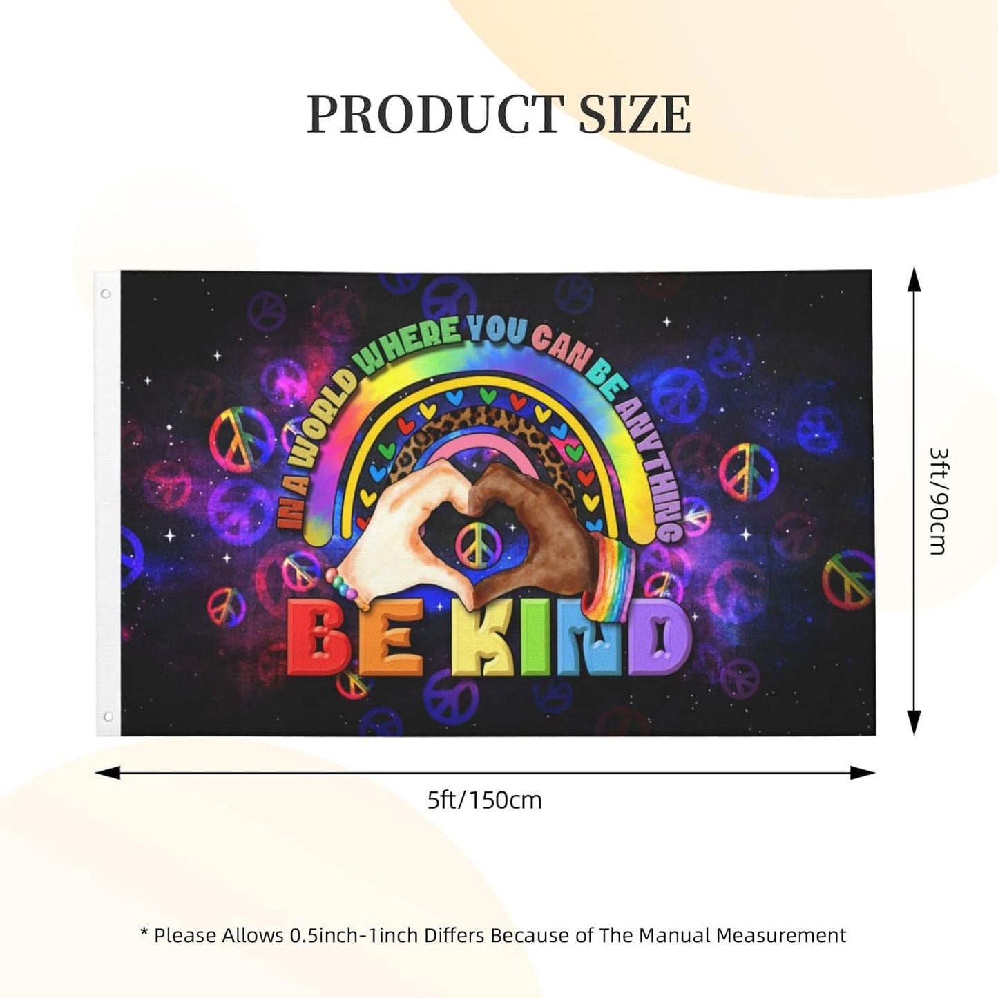 Bandera Be Kind 3x5ft In A World Where You Can Be Anything