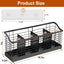 Soporte encimera cocina organiz. 4 compartimentos negro mate